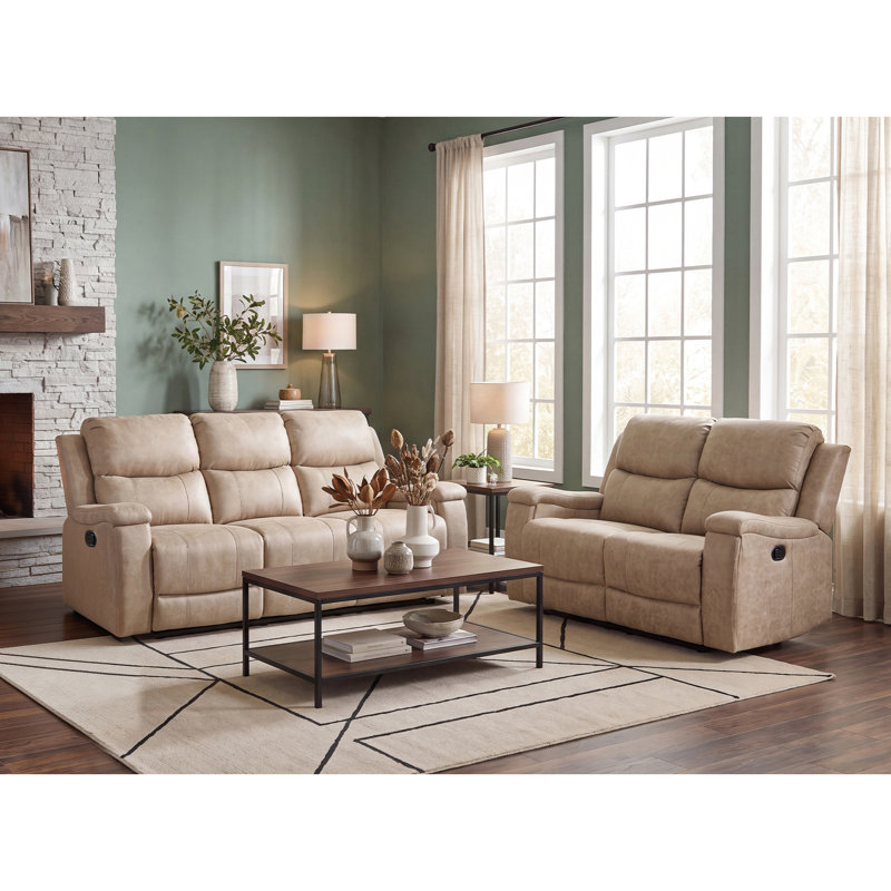Latitude Run® Chesa 2-Piece Faux Leather Upholstered Set Included